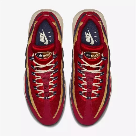 New Nike Men's Air Max 95 Premium Shoes Men red - Picture 3 of 8